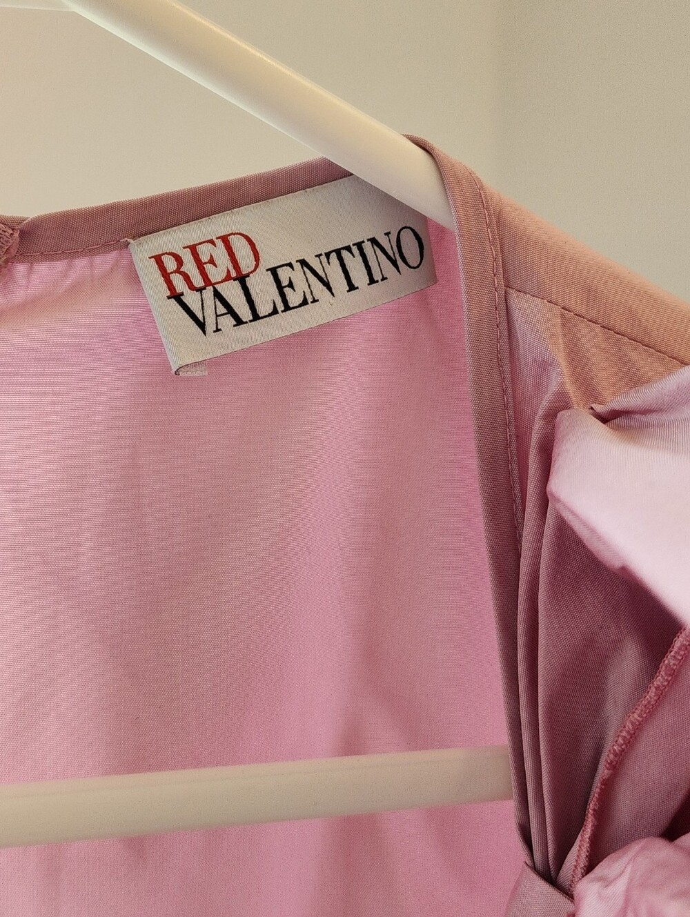 RED Valentino Pink Taffeta Bow Ruffle Mini Dress IT40 Small - Picture 8 of 15